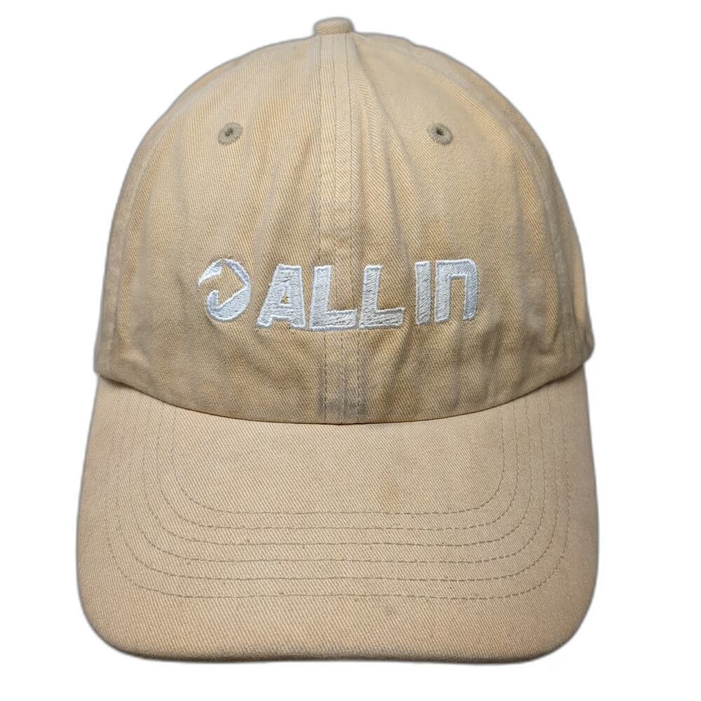 Richardson Baseball Cap Beige One Size ALL IN Embroidered Logo Slideback Hat